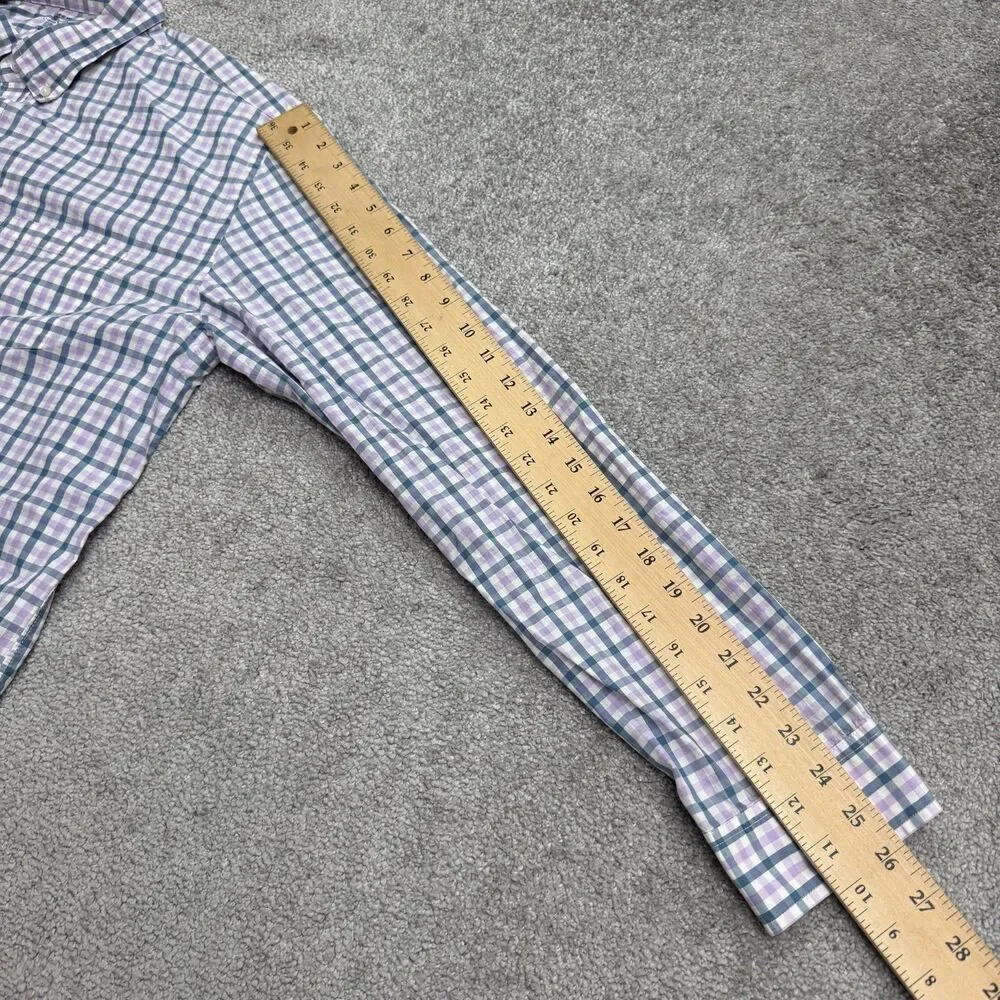 J.Crew Lightweight Button Down Shirt Mens XL Purple Blue Plaid Cotton Casual Top